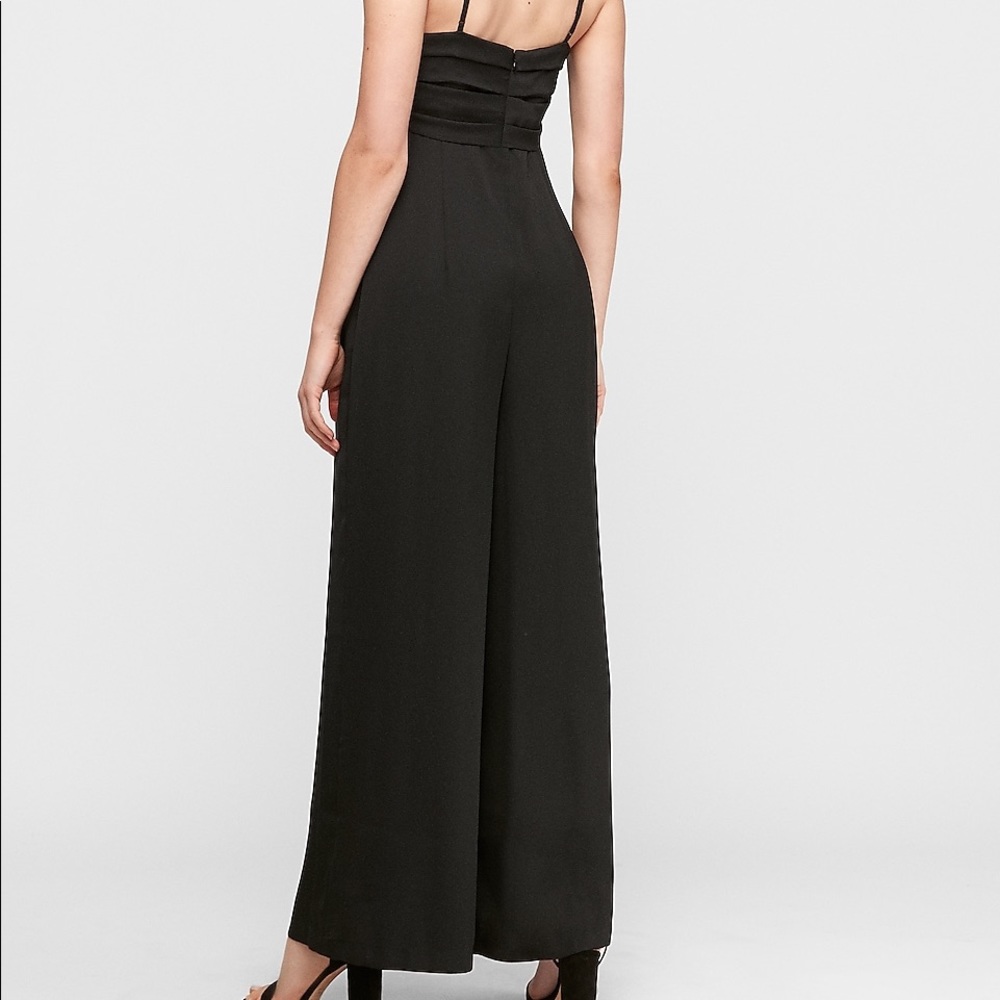 Express Pleated Twist Front Wide Leg Jumpsuit - Picture 2 of 2
